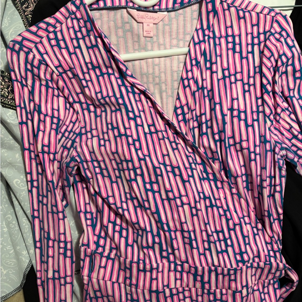 Lilly Pulitzer Pink and Blue Patterned romper